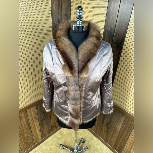 VINTAGE BERGDORF GOODMAN RUSSIAN SABLE FUR COAT CROP JACKET BOLERO SMALL 4 - 6 - Picture 7 of 12